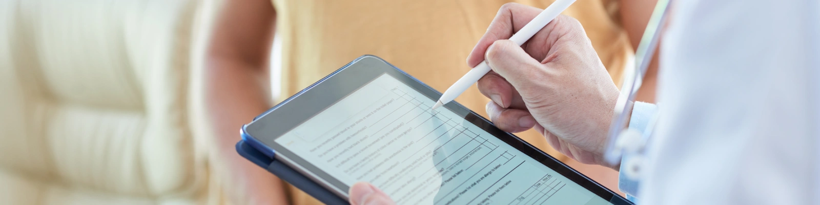 using a tablet computer